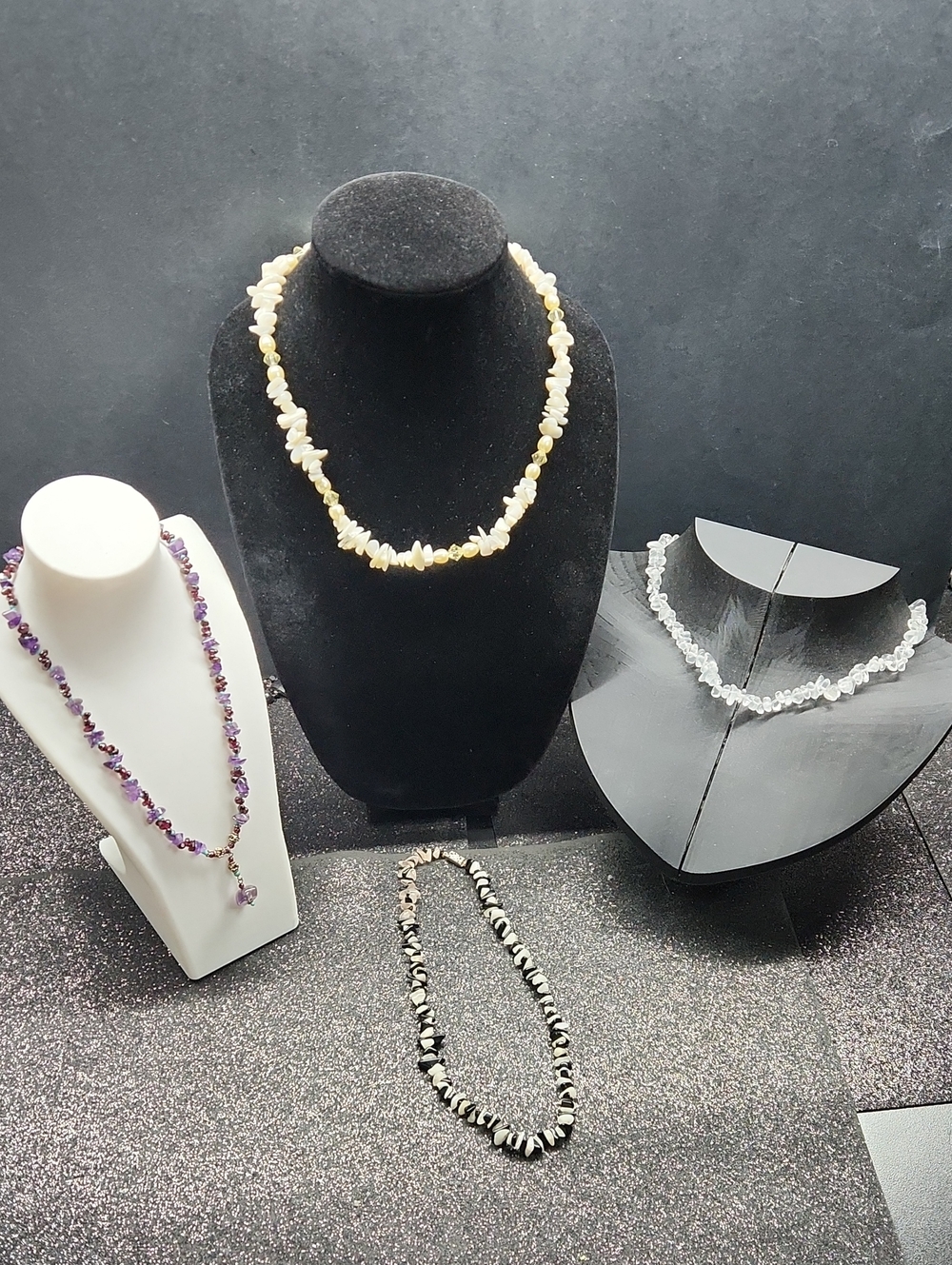 Handcrafted Shell & Stone Chip Necklace Bundle